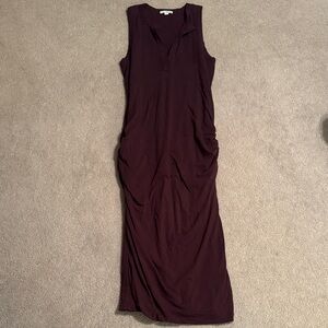 James Perse Deep Purple Midi Dress